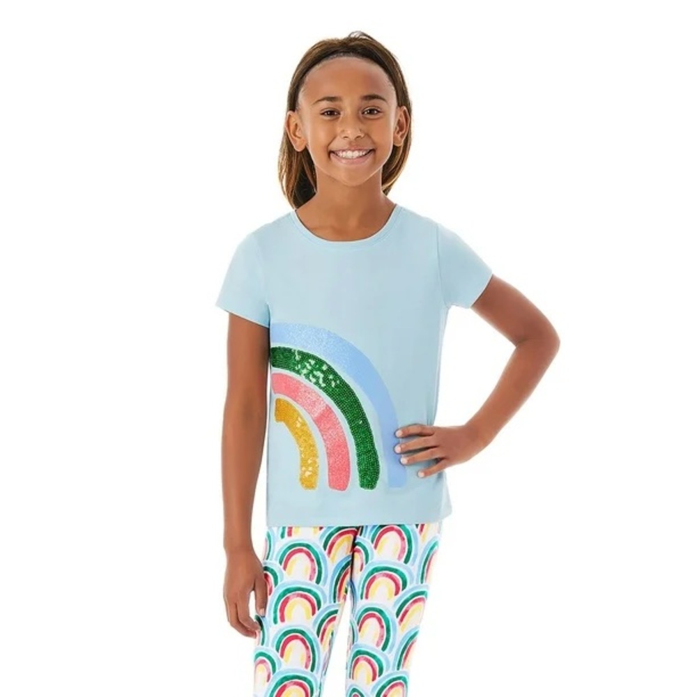 NWT Member's Mark Girls Sequin Rainbow Shirt